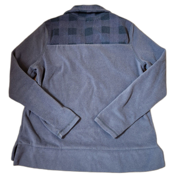 Old Navy Women’s Fleece ½ Zip Pullover Bundle – Size Small – Blue & Grey Plaid - Picture 3 of 9